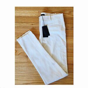 Pinko White Dress Pants MADE IN ITALY Cream Side Stripe Accent Trousers